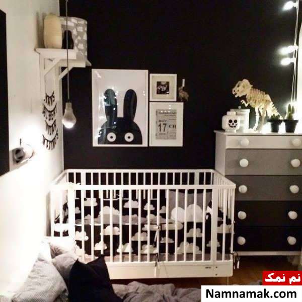 چیدمان شیک و کاربردی اتاق نوزاد پسر 