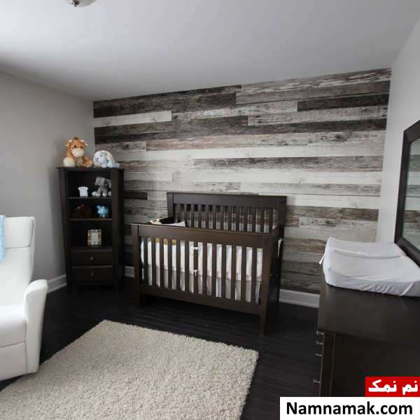 دکوراسیون قهوه ای اتاق نوزاد پسر