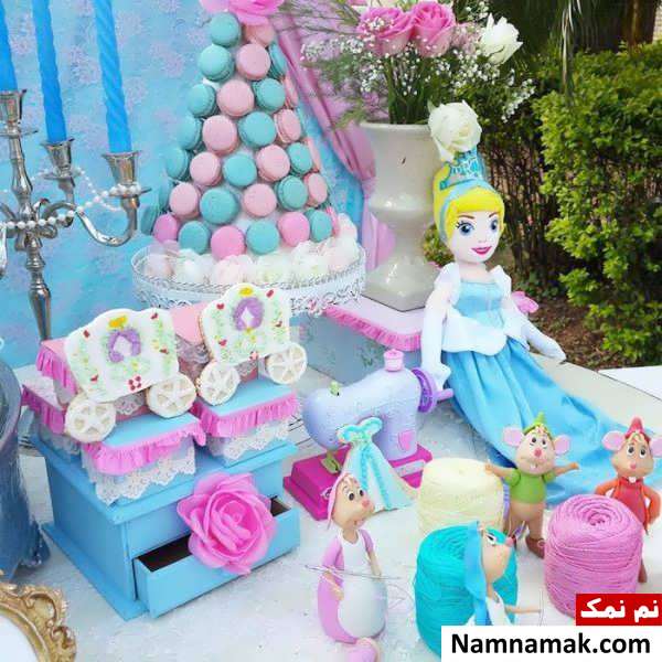 تزیین زیبا و شیک تم تولد سیندرلا 