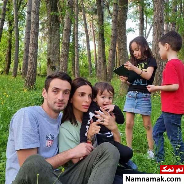 گیورگی گولسیانی و همسر و فرزندانش