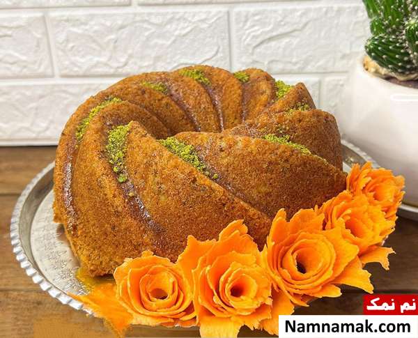 کیک هویج و گردو و دارچین