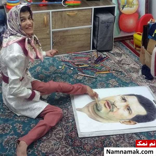 نقاشی علی دایی توسط فاطمه حمامی