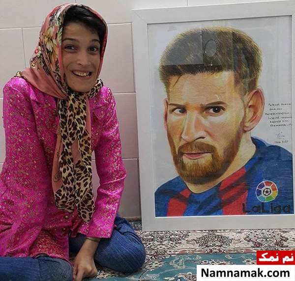 عکس لیونل مسی توسط فاطمه حمامی