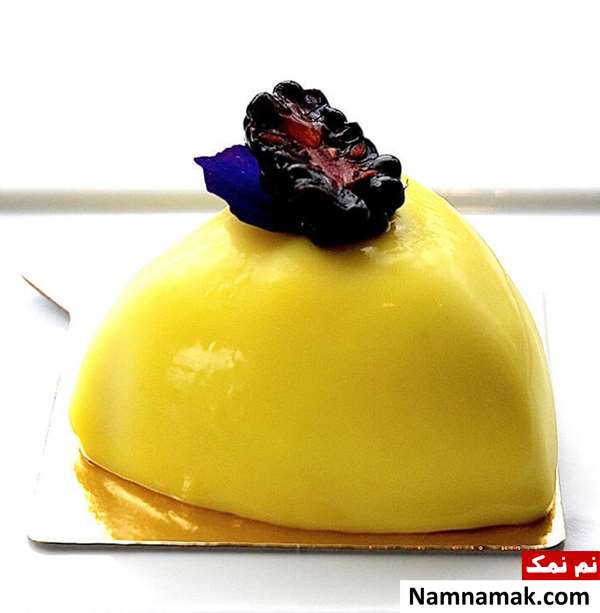 موس زعفرانی با مغز ژله