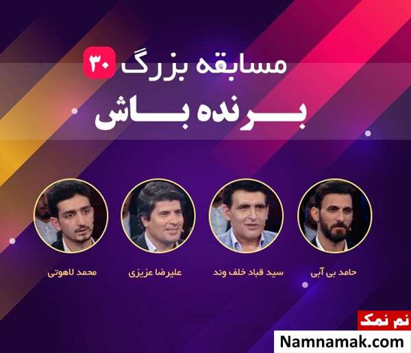 مسابقه تلویزیونی برنده باش و حواشی و بیوگرافی شرکت کنندگان برنامه برنده باش شرکت کنندگان برنامه برنده باش