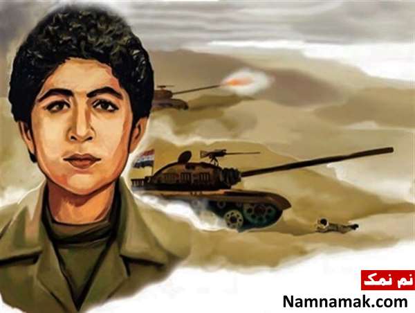 شهید حسین فهمیده با تانک