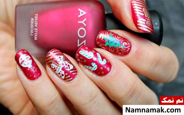 مدل های ناخن برای کریسمس