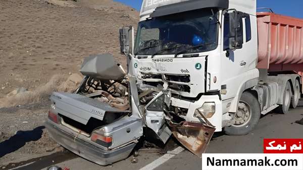 عکس های تصادف شاخ به شاخ ماشین و تریلی در ایران و جهان
