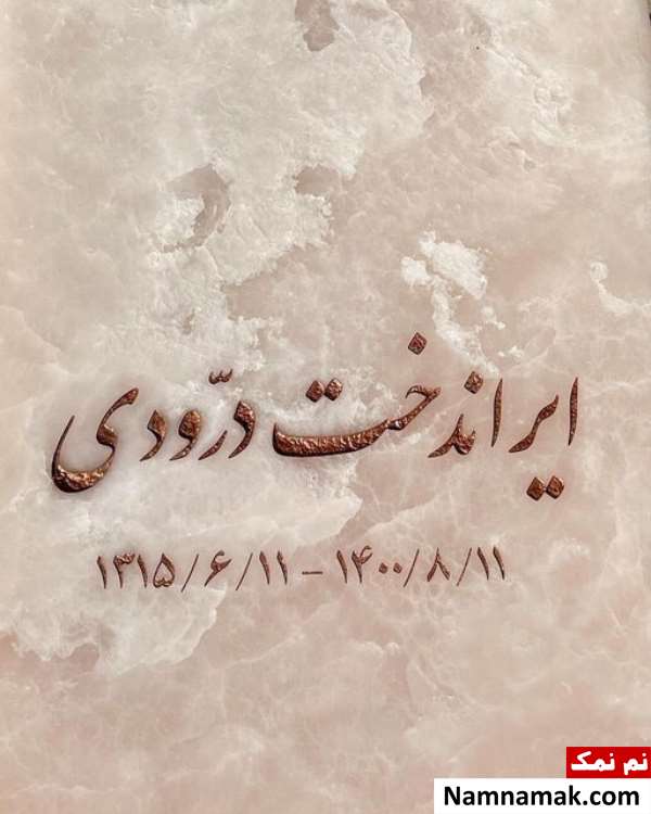 تصویری از سنگ مزار ایران درودی تصویری از سنگ مزار ایران درودی