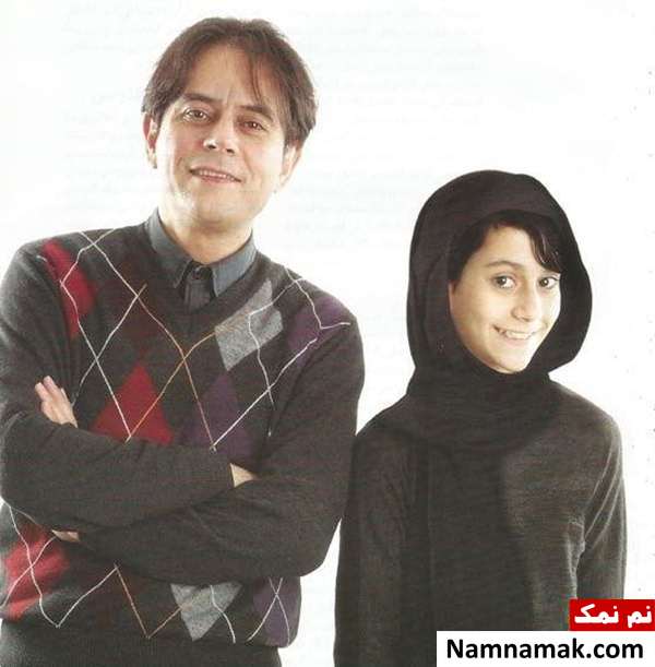 پناه نوروزی دختر هایده حسین زاده در کنار پدرش
