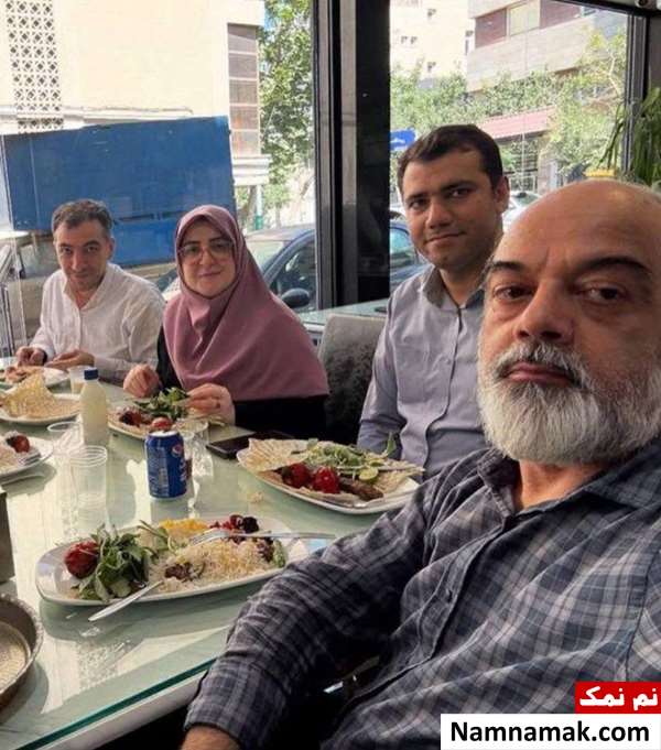فاطمه مهاجرانی و همسرش