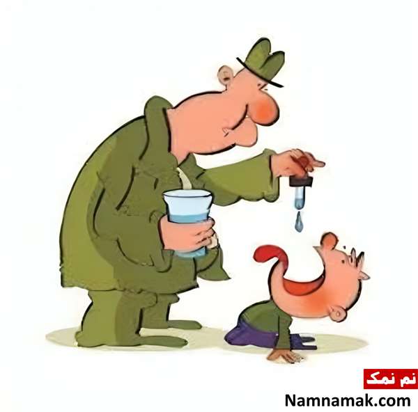 نقاشی ضرب المثل آب از دستش نمی چکد