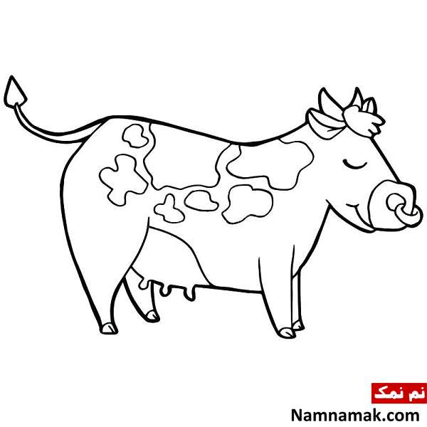عکس نقاشی گاو با رنگ آمیزی عکس نقاشی گاو با رنگ آمیزی