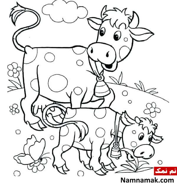 عکس نقاشی گاو با رنگ آمیزی عکس نقاشی گاو با رنگ آمیزی
