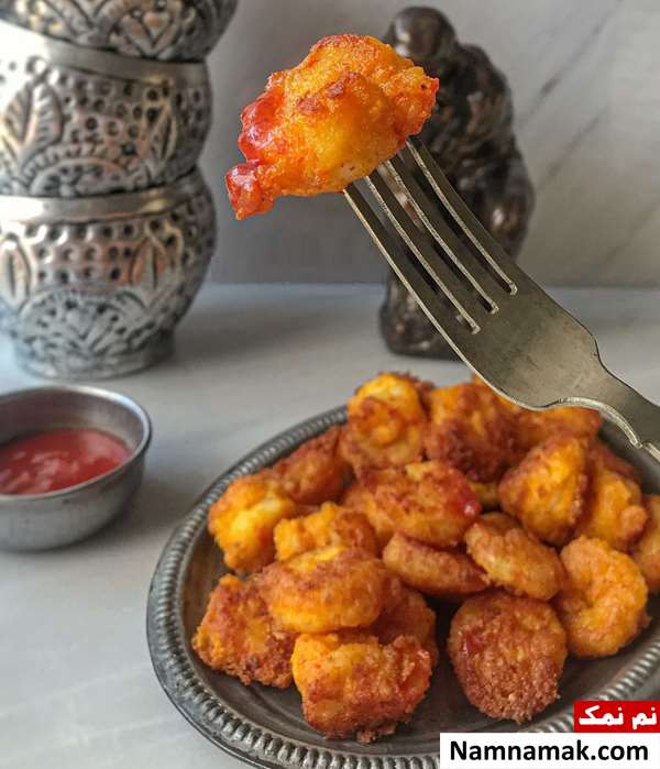میگو پفکی رستورانی با ماست