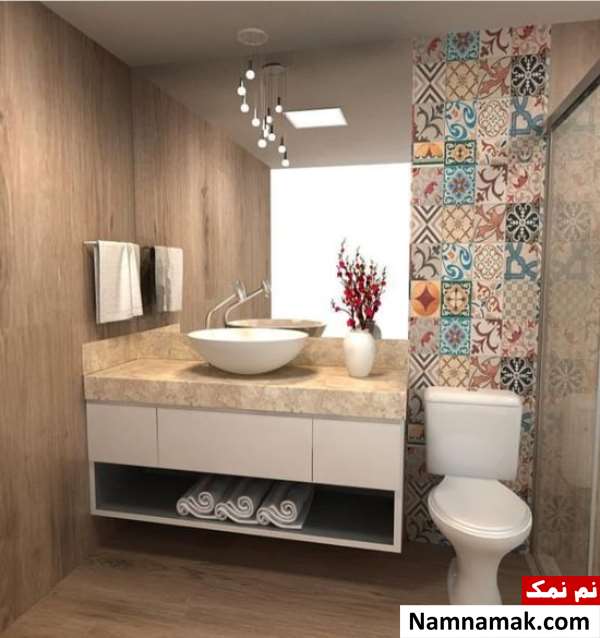 تزیین دستشویی کوچک