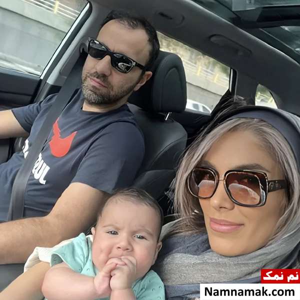 محسن خلیلی و همسر و پسرش آدرین
