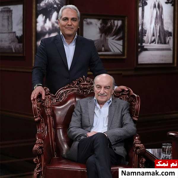 زندگینامه خسرو خسروشاهی صداپیشه و همسرش خسرو خسروشاهی و مهران مدیری در برنامه دورهمی