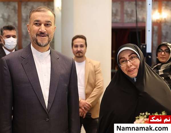 حسین امیرعبداللهیان و همسرش