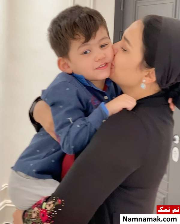 تهمینه رجبوا و پسرش محمدجاوید