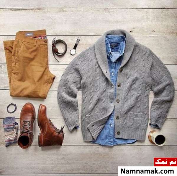 ست شلوار کتان مردانه با نیم بوت