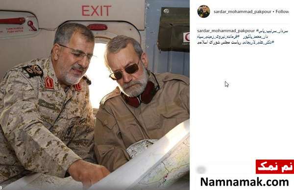علی لاریجانی در لباس نظامی علی لاریجانی در لباس نظامی
