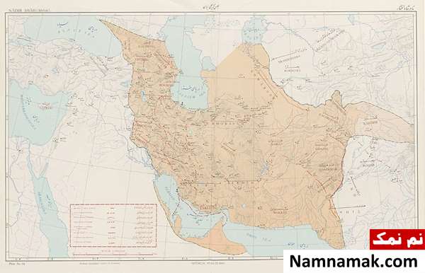 نقشه ایران افشاری در دوران نادرشاه