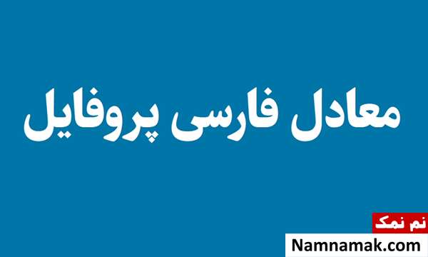 معادل فارسی پروفایل