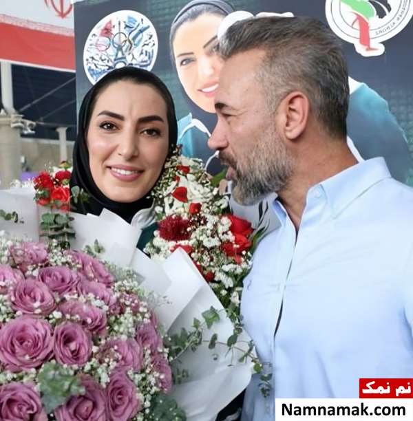 مینو مداح و همسرش رسول فصیحی