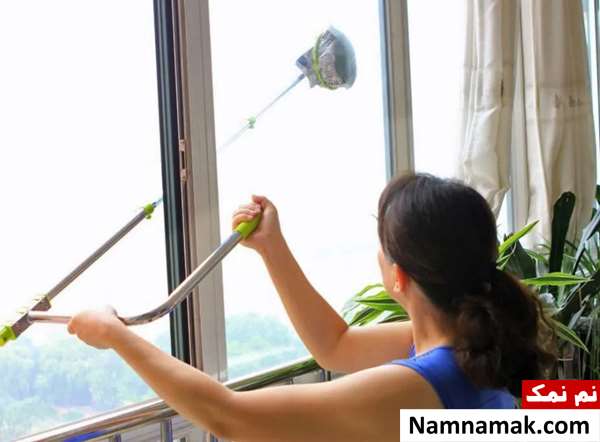 نحوه تمیز کردن شیشه های دور از دسترس