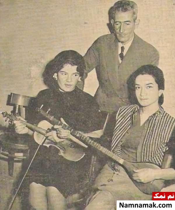 مهین زرین پنجه و پدرش و خواهرش شهین زرین پنجه