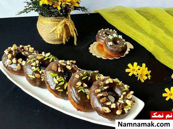 دونات خانگی با شیر