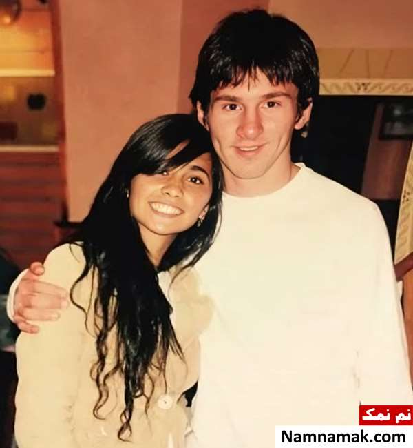 عکس جوانی آنتونلا روکوزو و لیونل مسی