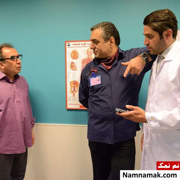 سیامک انصاری ، سام نوری ، پوریا ایرایی در سریال در حاشیه