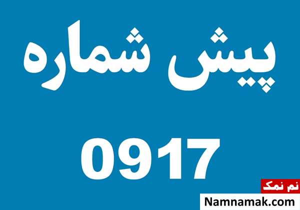 پیش شماره 917 مربوط کدام شهر است؟