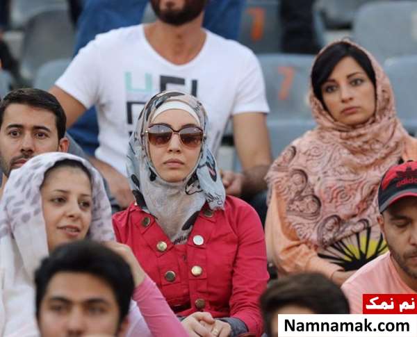 عکس های جالب از حضور زنان سوری در ورزشگاه آزادی