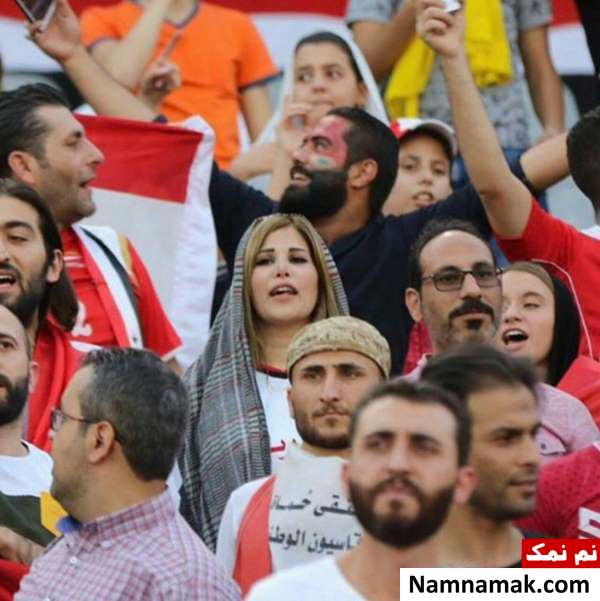 عکس های جالب از حضور زنان سوری در ورزشگاه آزادی