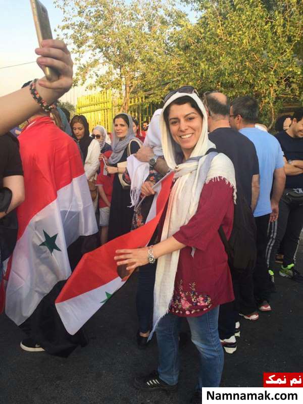 عکس های جالب از حضور زنان سوری در ورزشگاه آزادی