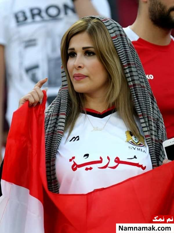 عکس های جالب از حضور زنان سوری در ورزشگاه آزادی