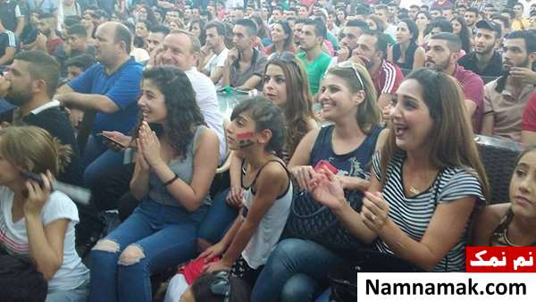 عکس های جالب از حضور زنان سوری در ورزشگاه آزادی