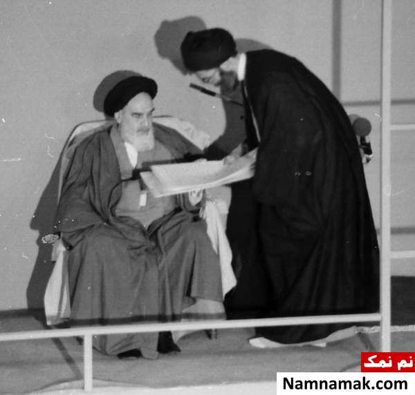 زندگینامه آیت الله سید علی خامنه ای و همسرش آیت الله علی خامنه ای و آیت الله روح الله خمینی