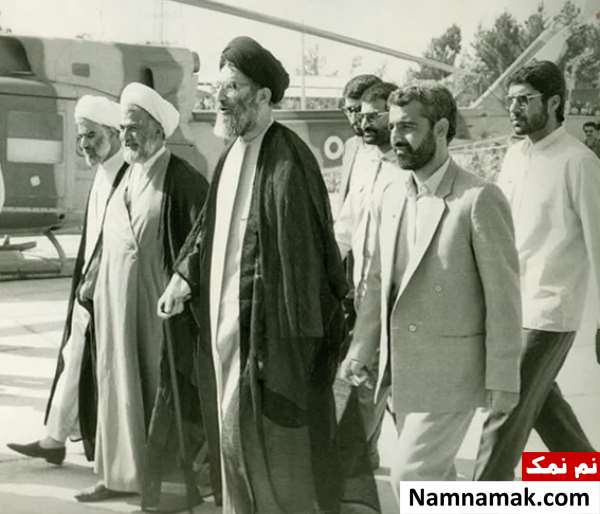 زندگینامه غلامعلی نعیم آبادی و همسر و فرزندان آیت الله نعیم آبادی در کنار آیت الله علی خامنه ای