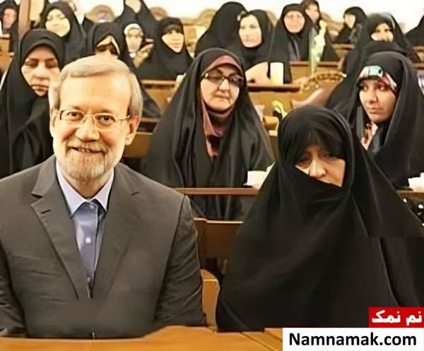 علی لاریجانی و همسرش فریده مطهری