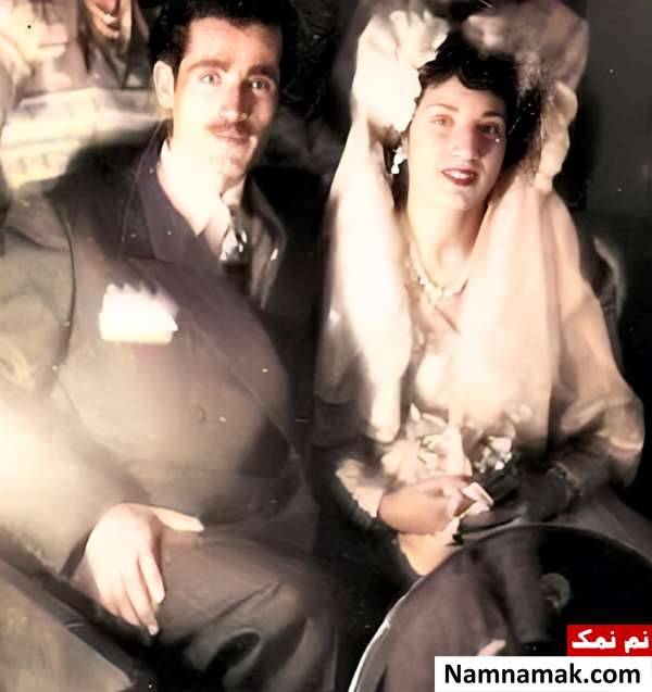 زندگینامه پرویز شاپور و همسر و فرزندانش عکس عروسی پرویز شاپور و فروغ فرخزاد