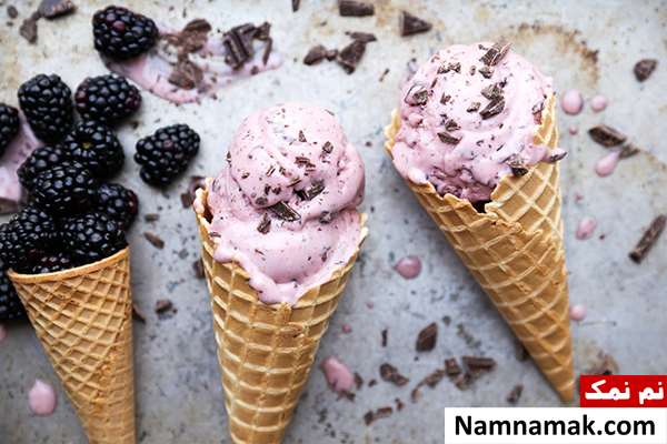 طرز تهیه بستنی شاتوت یا توت سیاه