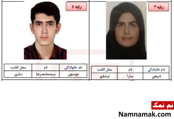 اسامی 10 نفر برتر گروه علوم انسانی