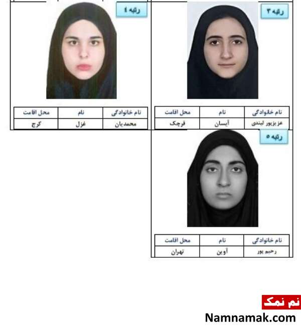 اسامی 5 نفر برتر گروه زبان های خارجه