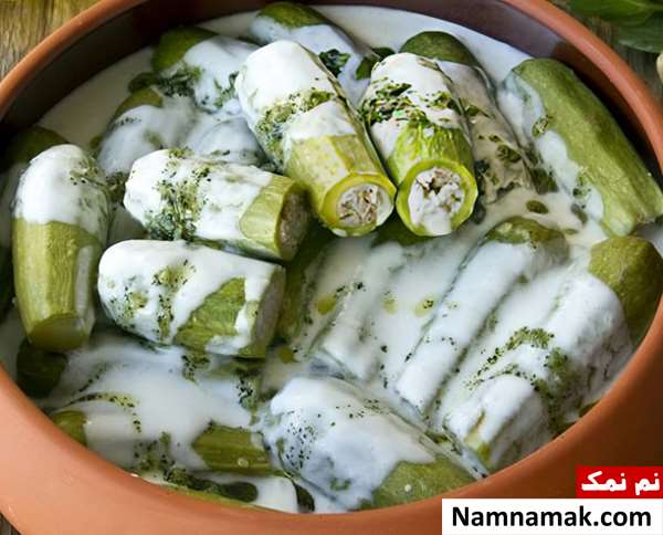 طرز تهیه دلمه کدو ماستی