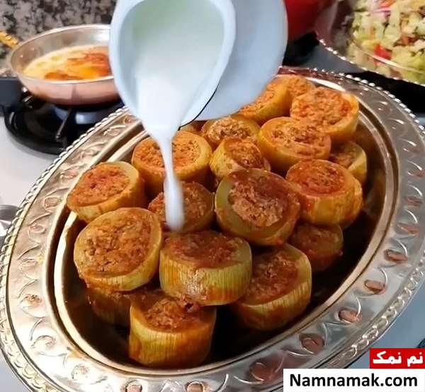 طرز تهیه دلمه کدو ماستی