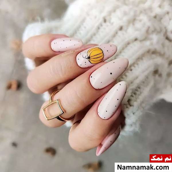 مدل لاک ناخن هالووین با دیزاین ترسناک
